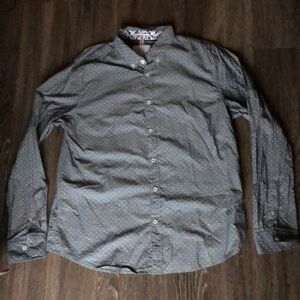 Denim & Flower Button Down Shirt